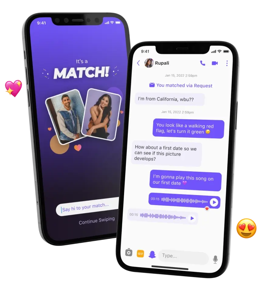 Connect with<br /><span>your matches</span>