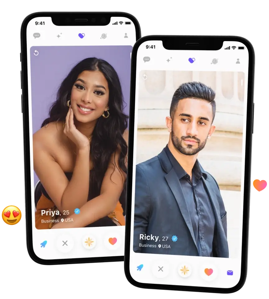 Match with verified<br /><span>South Asian singles</span><svg width="25" height="24" class="inline" viewBox="0 0 25 24" fill="none" xmlns="http://www.w3.org/2000/svg">
<path d="M20.0717 9.40315C20.0717 9.63221 20.6358 9.9758 21.0277 10.2239C21.7734 10.6821 22.5 11.2452 22.5 12.0182C22.5 12.7913 21.7352 13.2781 20.9895 13.7457L20.9767 13.7547C20.2969 14.2298 19.9676 15.0154 20.3192 15.7665C20.3407 15.8124 20.3634 15.8578 20.3872 15.9027C20.7122 16.714 21.066 17.5252 20.6262 18.1551C20.1915 18.7778 19.327 18.701 18.4761 18.6254L18.4465 18.6228C17.6311 18.4679 16.8483 19.0576 16.7335 19.8795C16.7307 19.8996 16.728 19.9197 16.7256 19.9399C16.5727 20.8084 16.3145 21.7342 15.6166 21.9537C14.928 22.1703 14.2766 21.5878 13.6441 21.0222L13.6185 20.9993C13.2553 20.6748 12.7677 20.2262 12.5191 20.2262C12.2754 20.2262 11.7927 20.6575 11.4315 20.9802L11.4101 20.9993C11.0279 21.4441 10.5194 21.7597 9.95463 21.9062C9.81214 21.9431 9.65983 21.9465 9.52494 21.8876C9.4476 21.8538 9.3705 21.8184 9.29447 21.7817C8.68144 21.4864 8.49278 20.6342 8.31262 19.8158C8.30978 19.7949 8.30674 19.7741 8.3035 19.7533C8.17596 18.9334 7.39735 18.3438 6.58222 18.4987C5.73136 18.5751 4.84226 18.6419 4.41205 18.0311C3.98305 17.4219 4.31456 16.5946 4.63874 15.7855L4.64149 15.7786C4.71058 15.6497 4.7702 15.5164 4.82006 15.3798C5.04071 14.7754 4.83105 14.1493 4.28864 13.8031C4.18924 13.7396 4.0906 13.6784 4.00096 13.6217C3.26482 13.154 2.5 12.6577 2.5 11.8942C2.5 11.1306 3.26482 10.6343 4.00096 10.1762C4.73332 9.71258 5.07145 8.86971 4.68136 8.09565C4.66844 8.07002 4.65515 8.04455 4.64149 8.01925C4.31644 7.208 3.98184 6.39674 4.41205 5.76683C4.80885 5.18583 5.59605 5.20567 6.38355 5.27217C6.51585 5.28334 6.64712 5.30797 6.77807 5.32983C7.46922 5.44522 8.12045 4.96383 8.26785 4.2788C8.28623 4.1934 8.30118 4.10715 8.31262 4.02025C8.50382 3.15174 8.74283 2.27368 9.45029 2.05416C10.1577 1.83465 10.8174 2.42638 11.4484 3.00858C11.8117 3.33308 12.3088 3.77211 12.5574 3.77211C12.8021 3.77211 13.2787 3.34639 13.6401 3.02352L13.6568 3.00858C14.2973 2.40729 14.9379 1.81556 15.6549 2.05416C16.3719 2.29276 16.5727 3.18991 16.7639 4.05843C16.7743 4.14527 16.7883 4.23149 16.8057 4.31689C16.9461 5.00607 17.6019 5.48458 18.2965 5.37383C18.4222 5.35378 18.5484 5.33213 18.6754 5.32284C19.475 5.26437 20.2748 5.24876 20.6644 5.81455C21.0839 6.42363 20.7524 7.25097 20.4282 8.06001L20.4254 8.06697C20.2052 8.4789 20.0841 8.93638 20.0717 9.40315Z" fill="#4EBFFF"/>
<path d="M9.19217 12.73L11.8162 14.8257L16.0147 9.0625" stroke="white" stroke-width="1.5024" stroke-linecap="round" stroke-linejoin="round"/>
</svg>